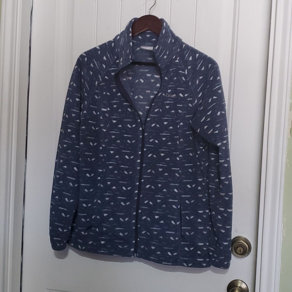 Columbia Sawyer Rapids Printed Full Zip Fleece Zip pocket’s Drawstring L - Picture 2 of 8